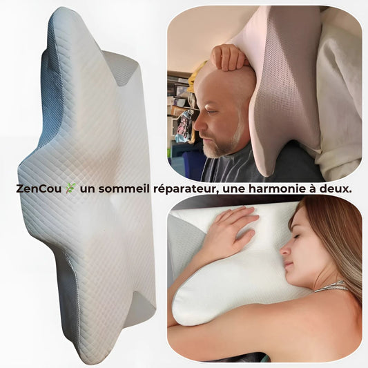 ZenCou™ – OREILLER CERVICAL PREMIUM – MOUSSE À MÉMOIRE