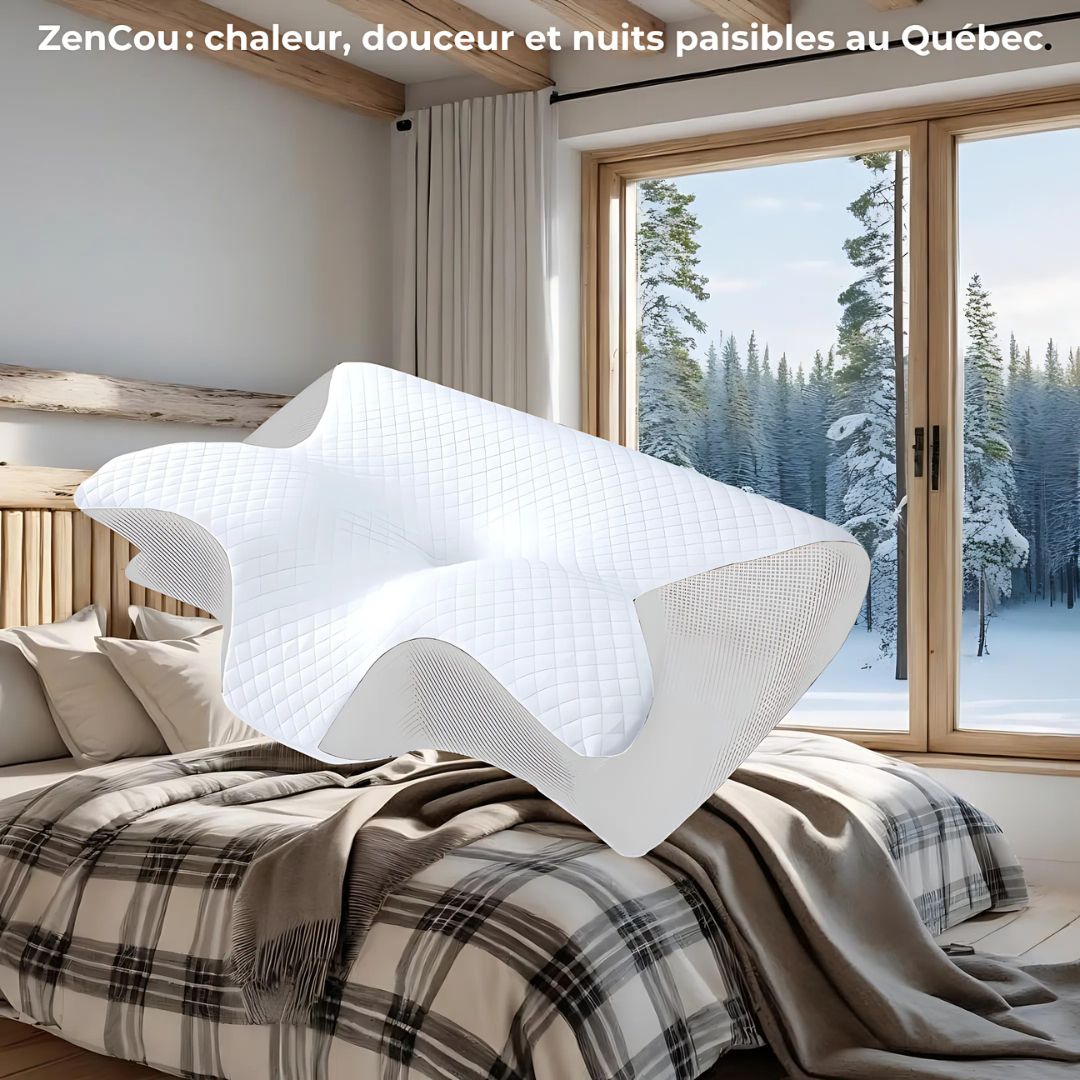 ZenCou™ – OREILLER CERVICAL PREMIUM – MOUSSE À MÉMOIRE