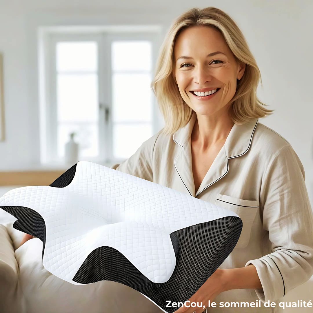 ZenCou™ – OREILLER CERVICAL PREMIUM – MOUSSE À MÉMOIRE